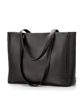 Genuine Leather Work Tote Bag for Women Laptop Purse Handbag Satchel